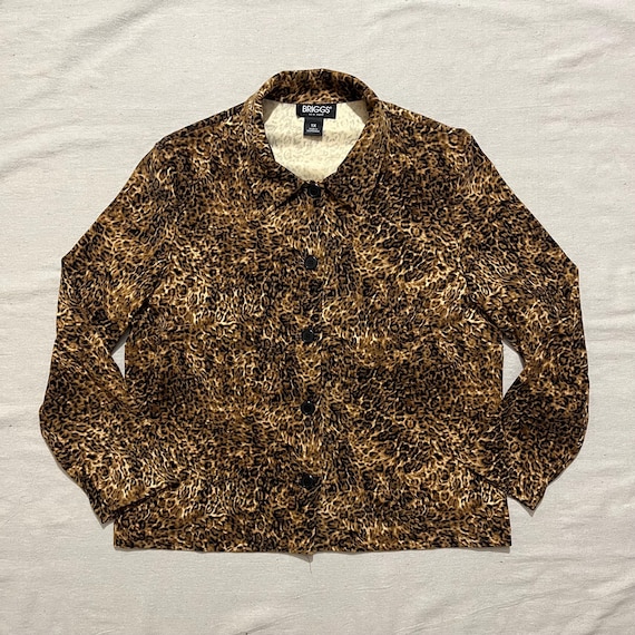 ジャケット・アウター 00s gimmick leopard deformed jacket Y2K Hesaco Y2k Aesthetic Leopard Print Denim Jacket for Women