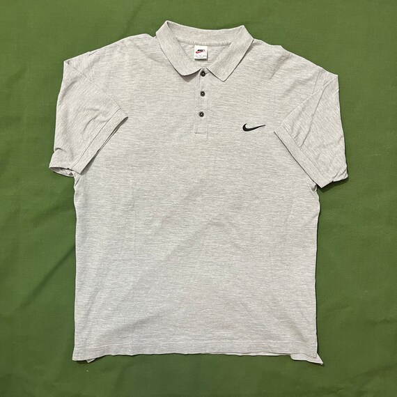 Vintage 90s Nike Swoosh Polo Shirt Gray XL - Etsy Vintage 90s Nike Swoosh Polo Shirt Gray XL - Etsy