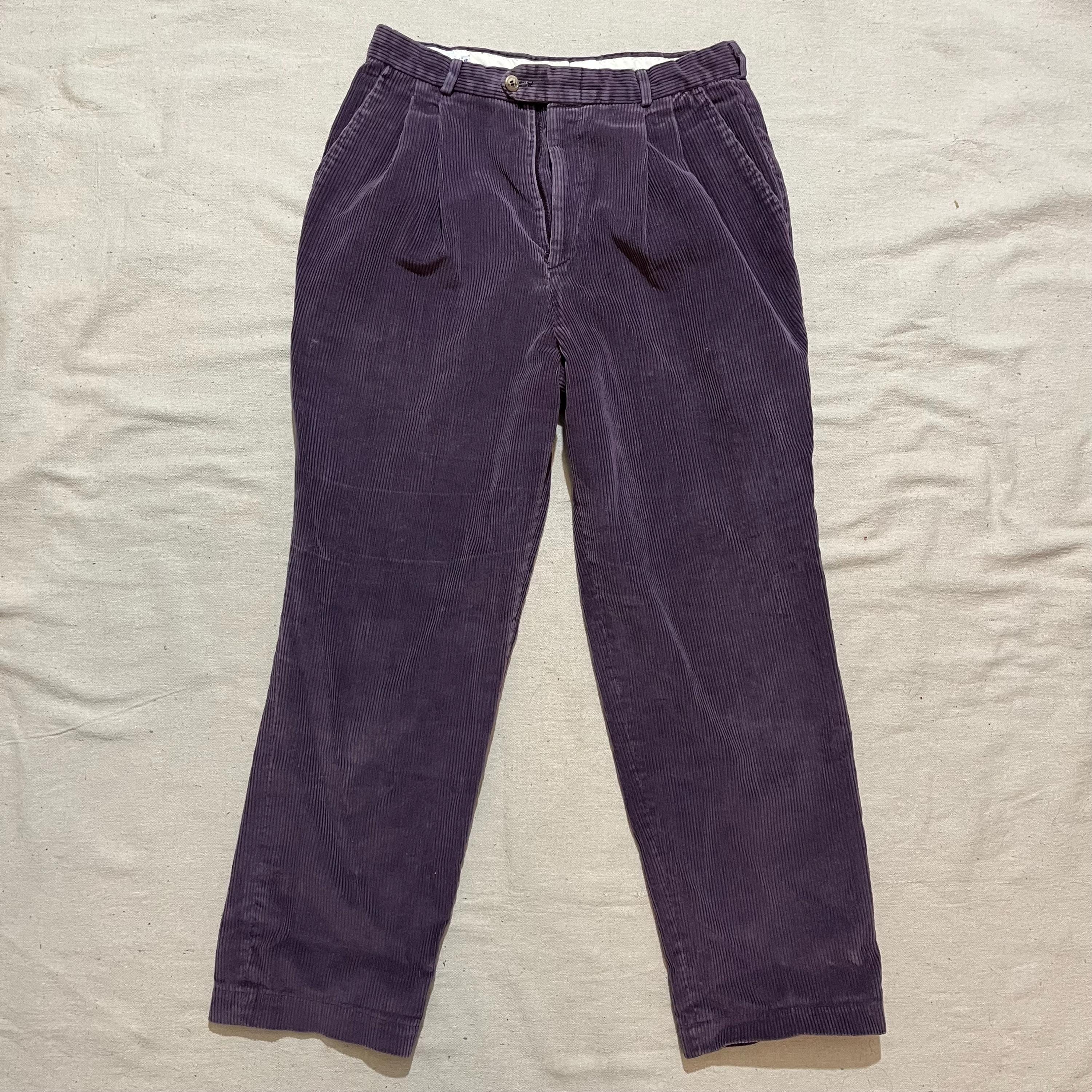 Vintage 90s Women's/femme David Brooks Thick Corduroy Pants Purple