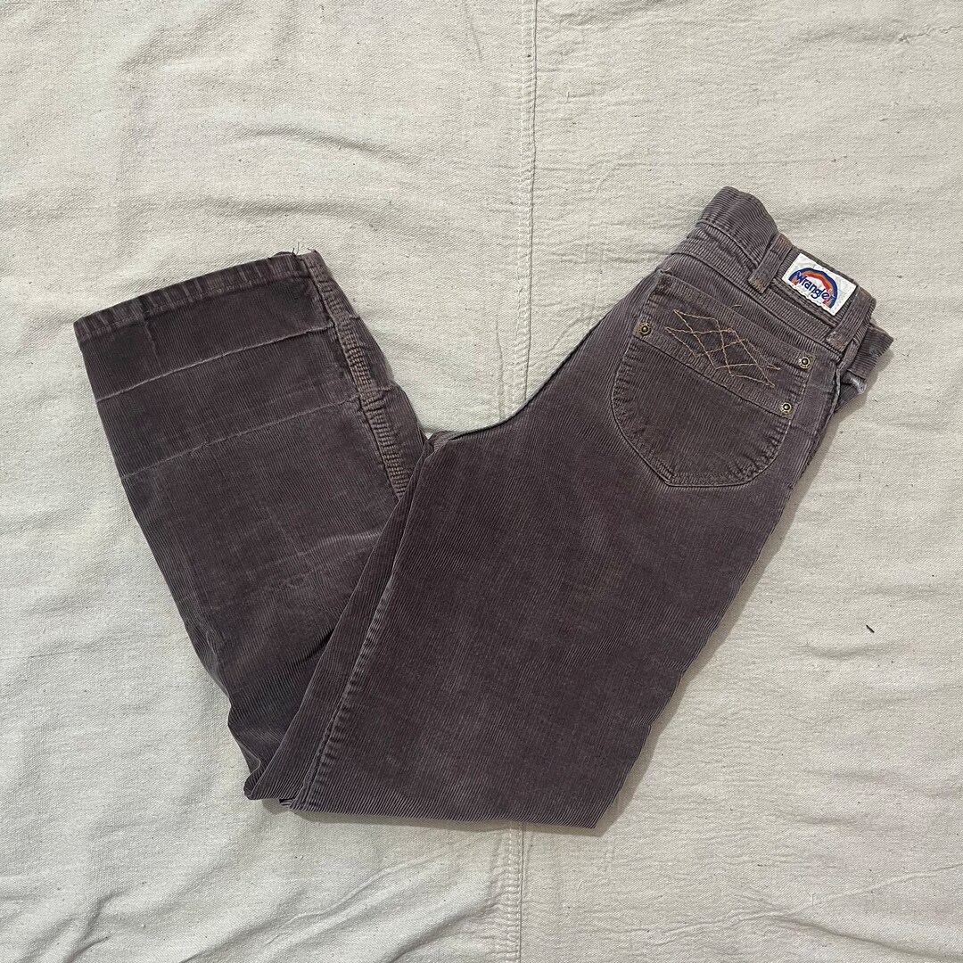 Vintage 70s Wrangler Corduroy Pants Rainbow Tag Brown 24x25 Vintage 70s Wrangler Corduroy Pants Rainbow Tag Brown 24x25