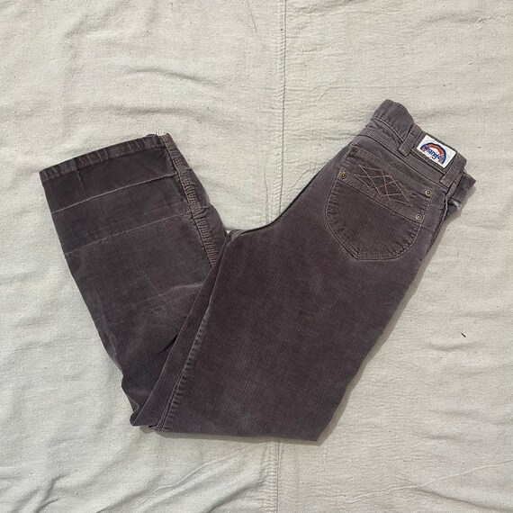 Vintage 70s Wrangler Corduroy Pants Rainbow Tag B… - image 1