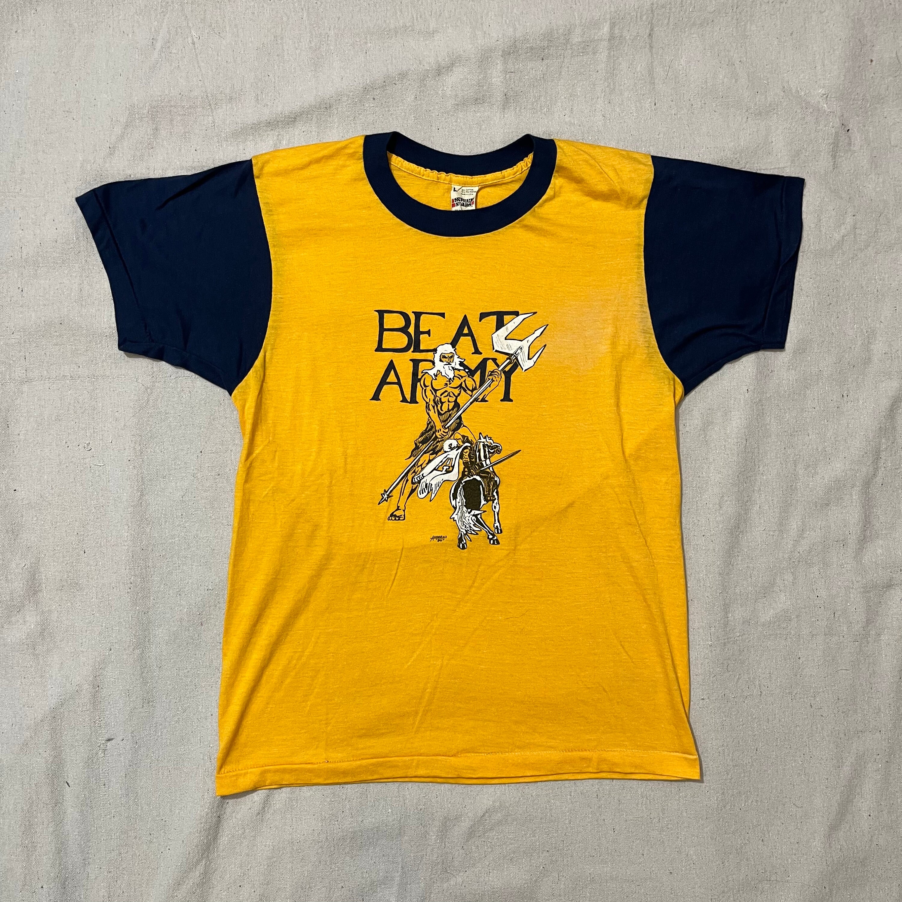 シャツ 80s usna football shirt Vintage 80s Naval Academy Navy Beat Army Football United