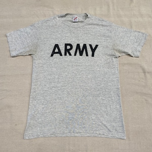 Vintage 80s/90s United States Army Military Spellout Graphic T-Shirt Gray Large