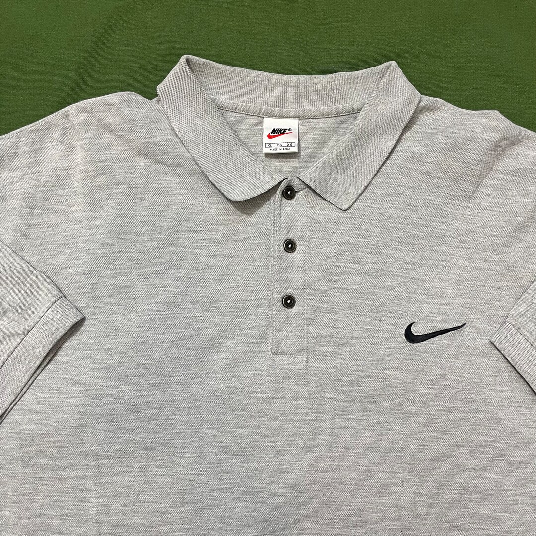 トップス 00s NIKE sphere center logo polo shirt VINTAGE NIKE CENTER SWOOSH GOLF POLO SHIRT 1990S SIZE XL