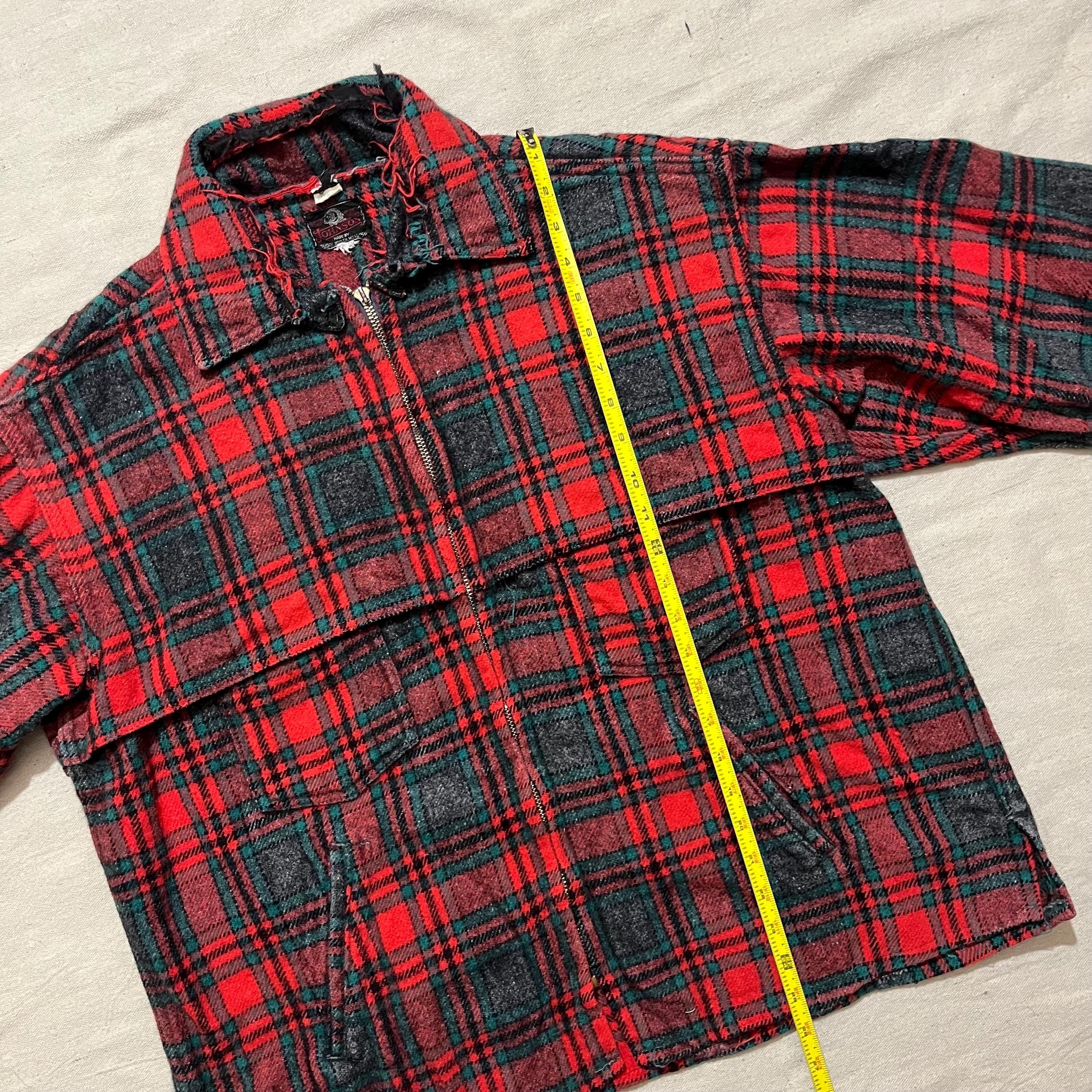 Vintage Johnson Woolen Mills Plaid Wool Hunting Jacket - 50s/60s 