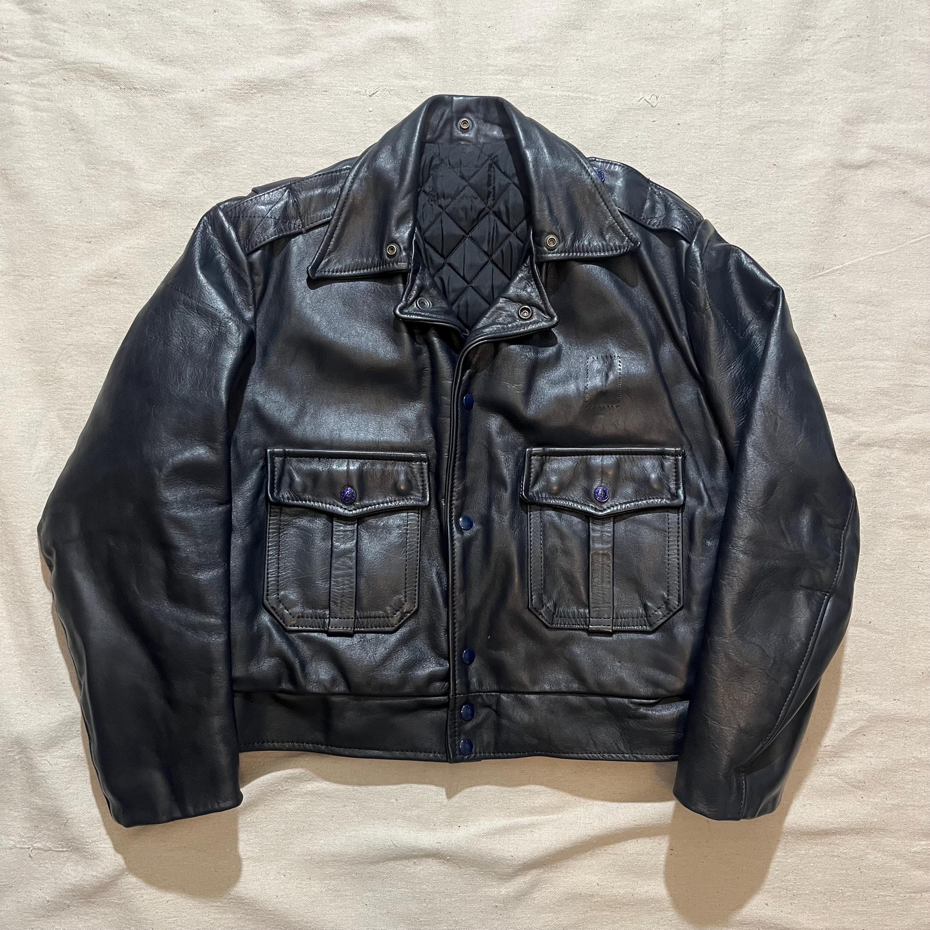 Chicago Police Leather Jacket - Etsy Chicago Police Leather Jacket - Etsy