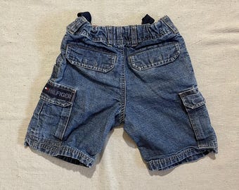 Vintage Tommy Hilfiger Denim Cargo Jorts - Y2K Kids Size 5