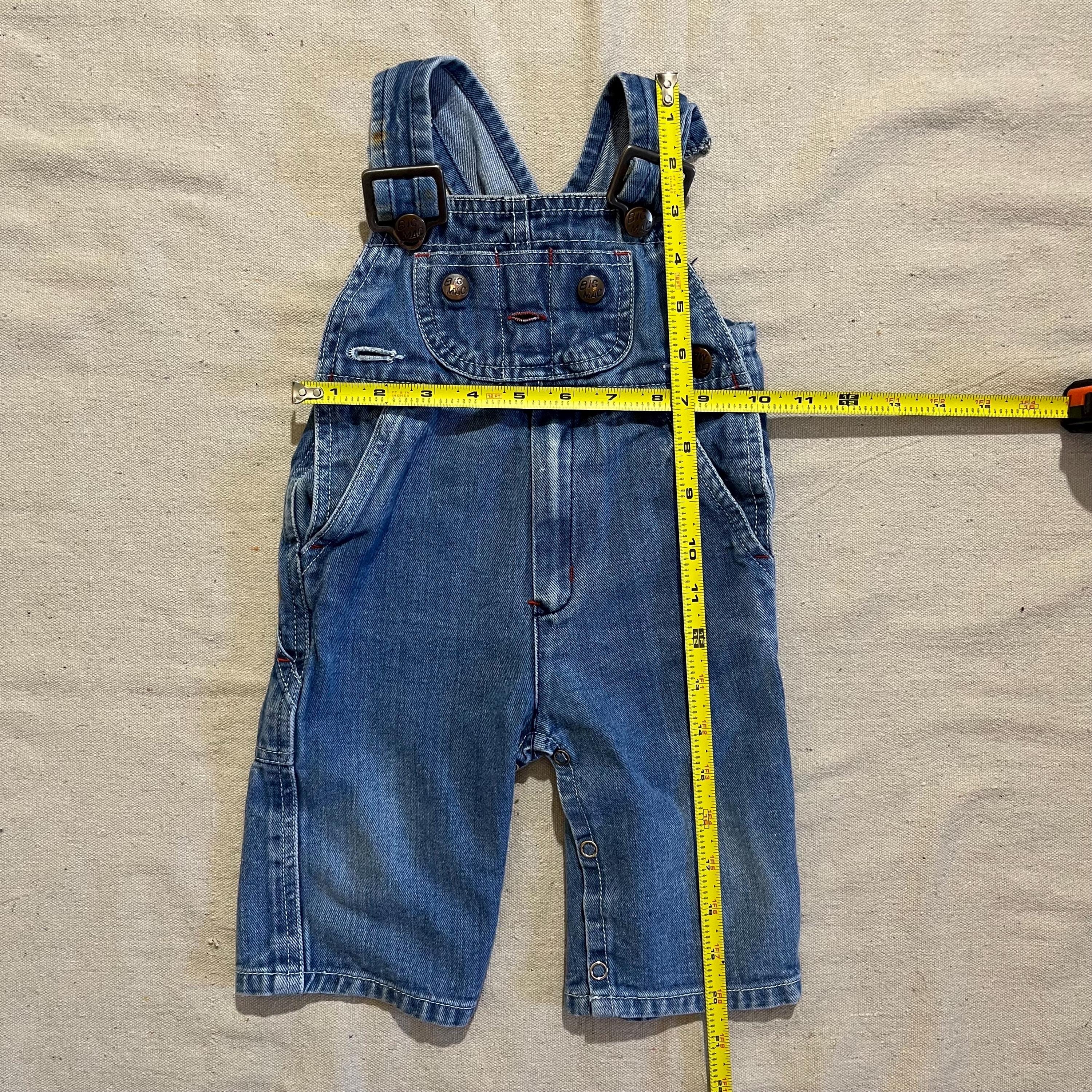 Vintage Big Mac Denim Overalls - 70s/80s Baby/toddler Size 12