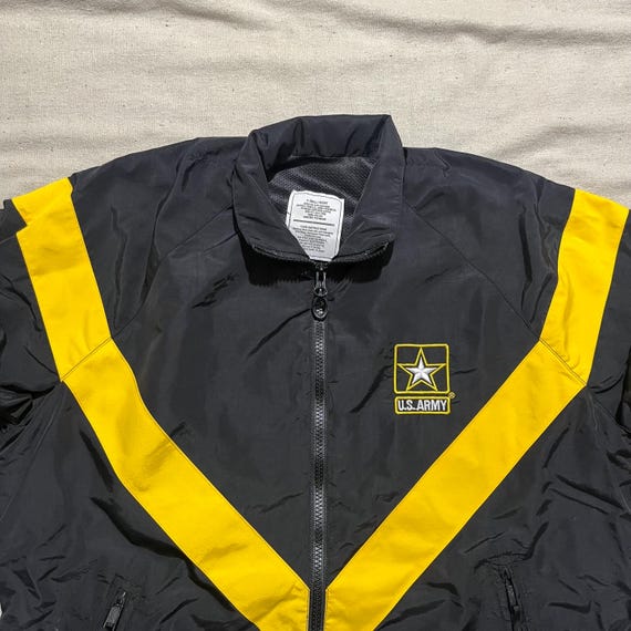 Vintage 90s 00s Y2K US Army Military Star Windbreaker Jacket Black