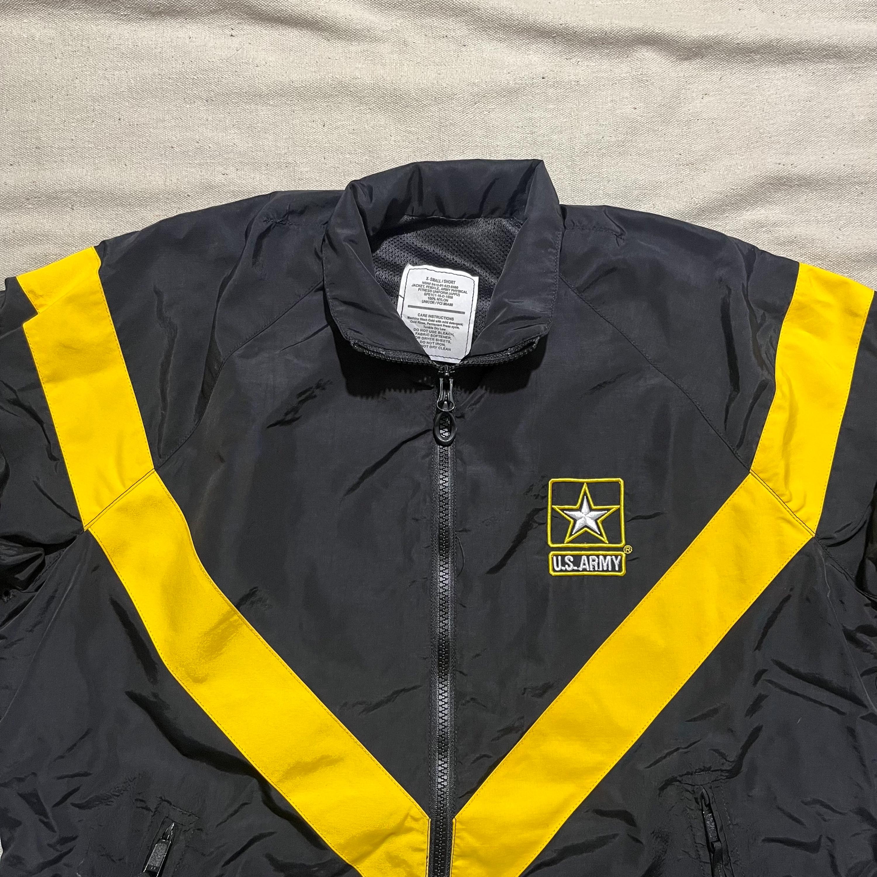 Vintage 90s 00s Y2K US Army Military Star Windbreaker Jacket Black
