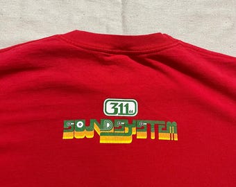 Vintage 90s 00s Y2K 311 Soundsystem Rock Ska Reggae Band Graphic T
