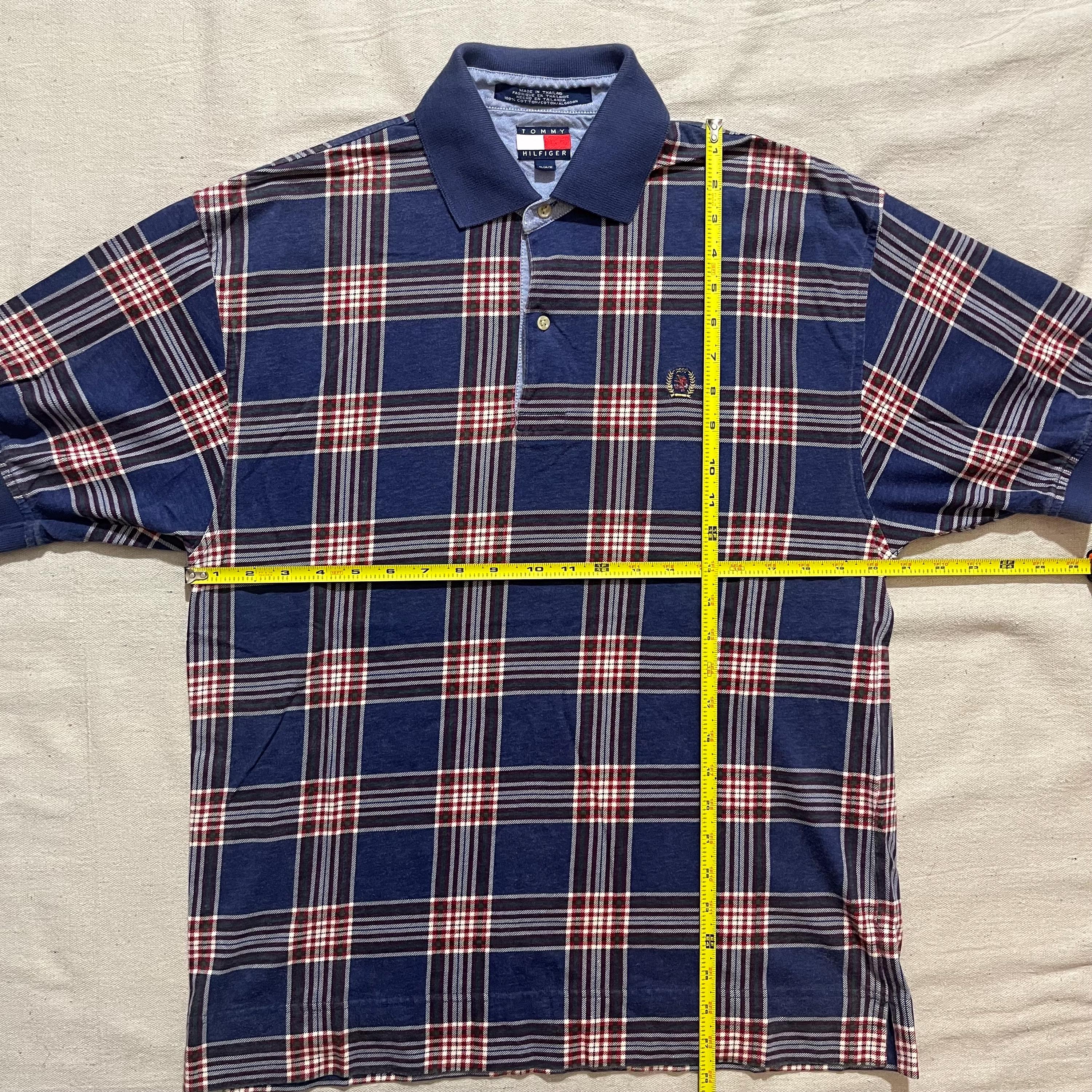 Vintage 90s Tommy Hilfiger Plaid Polo Button Down Shirt  display picture 2