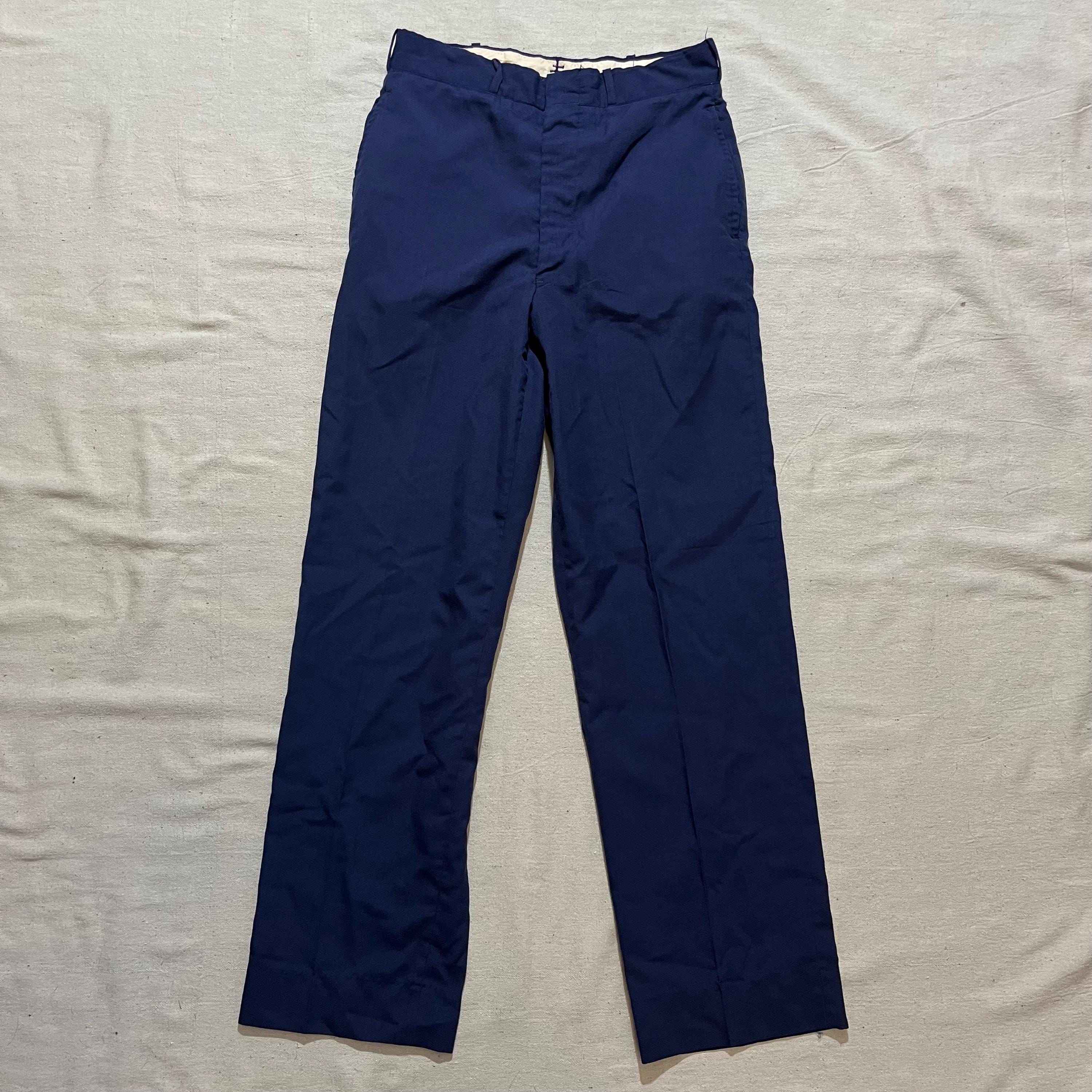 パンツ STONE  80s MARINE TROUSERS NAVY Vintage 80s US Military Navy Trousers Pants Blue 32 X 32