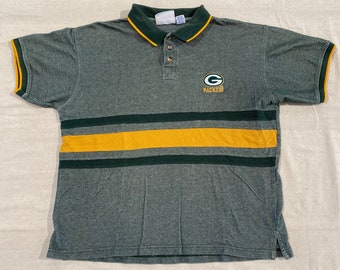 Vintage 90s NFL Football Wisconsin Green Bay Packers Polo Shirt XL