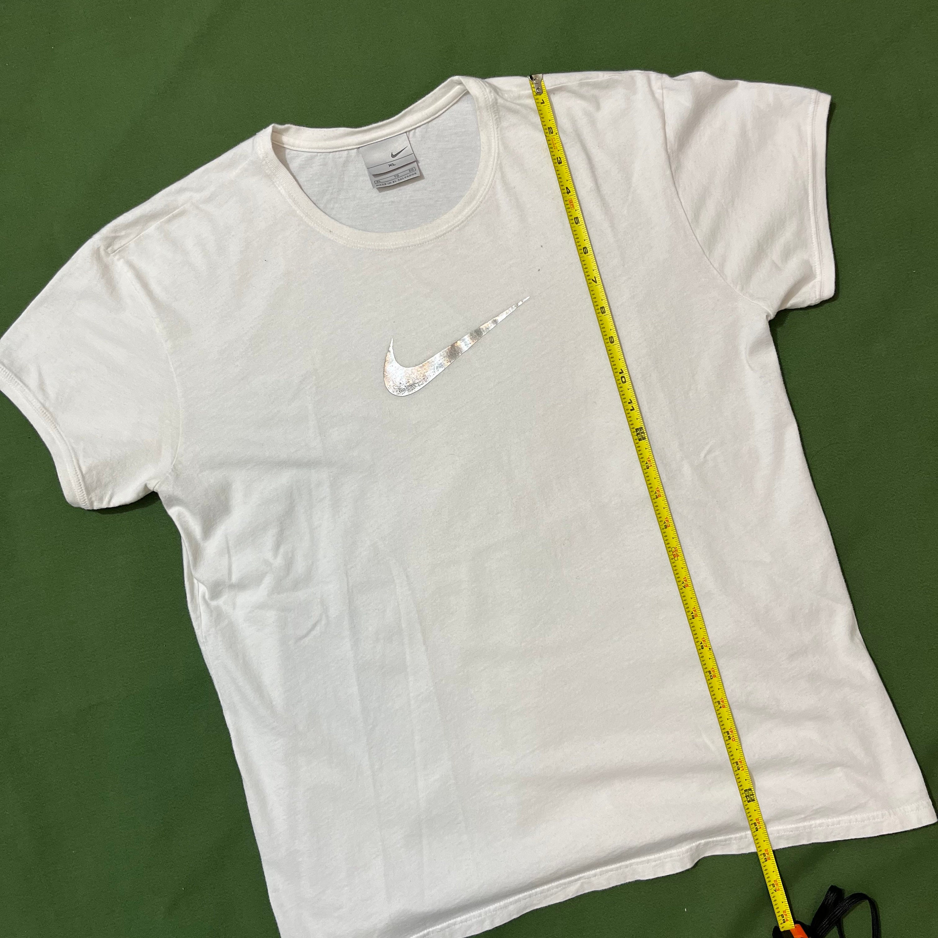 Vintage 00s Y2K Women's Femme Nike Sportswear Metallic Swoosh Logo