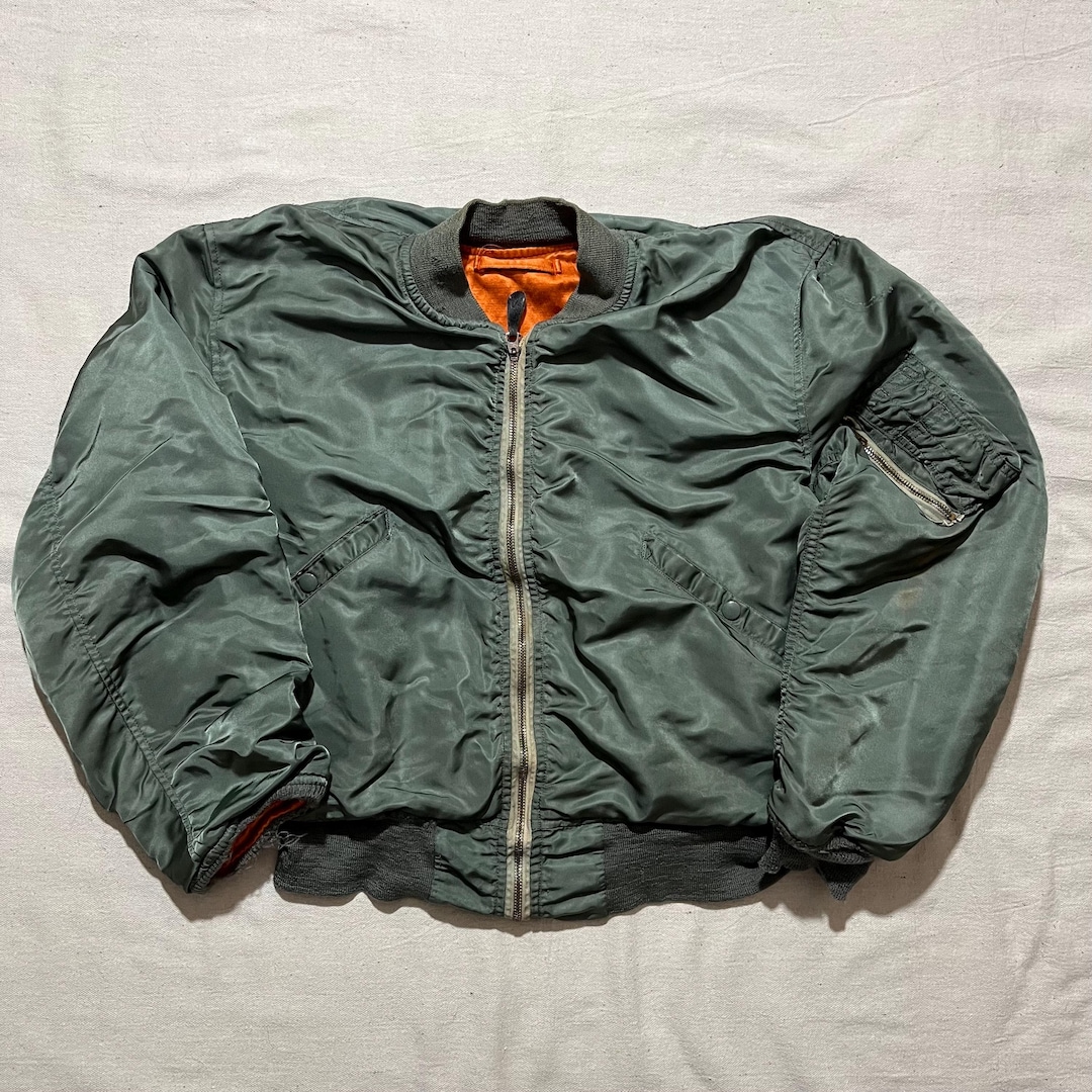 L-2B 60s commerジッパー Vintage 60s Alpha Industries L-2B US Military Bomber Jacket (large
