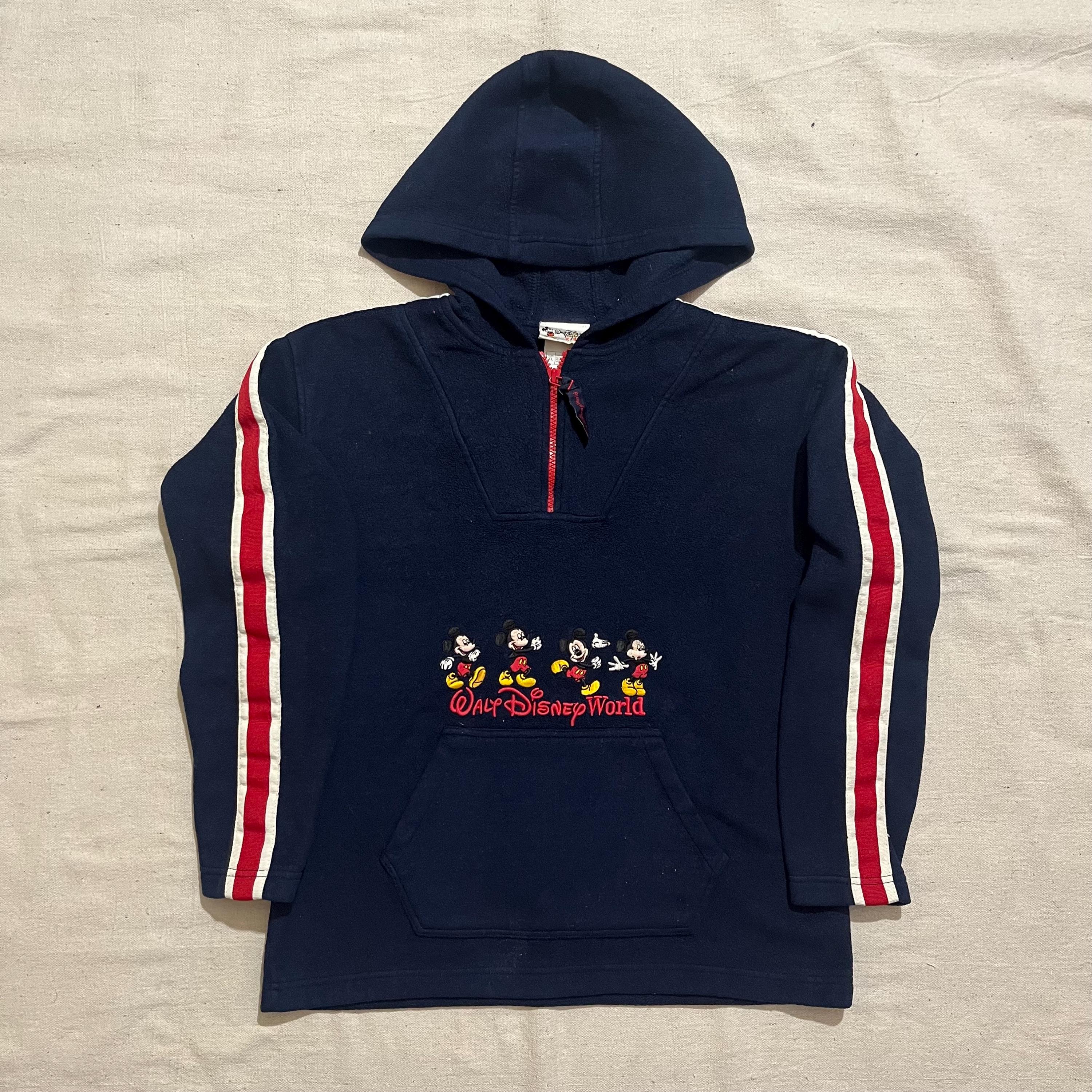 Vintage 90s Walt Disney World Mickey Mouse Fleece Hoodie Blue