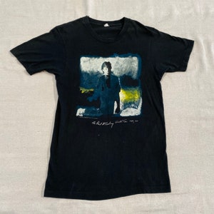 Vintage 80s 1989 Paul McCartney Tour Rock Band Graphic T-Shirt Black Large
