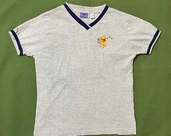 Maglietta vintage anni '90 con ricamo Winnie the Pooh (M/L)