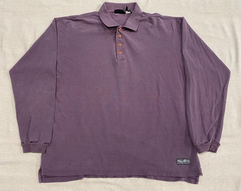 Vintage 90s Patagonia Rugby Button Shirt Purple Large