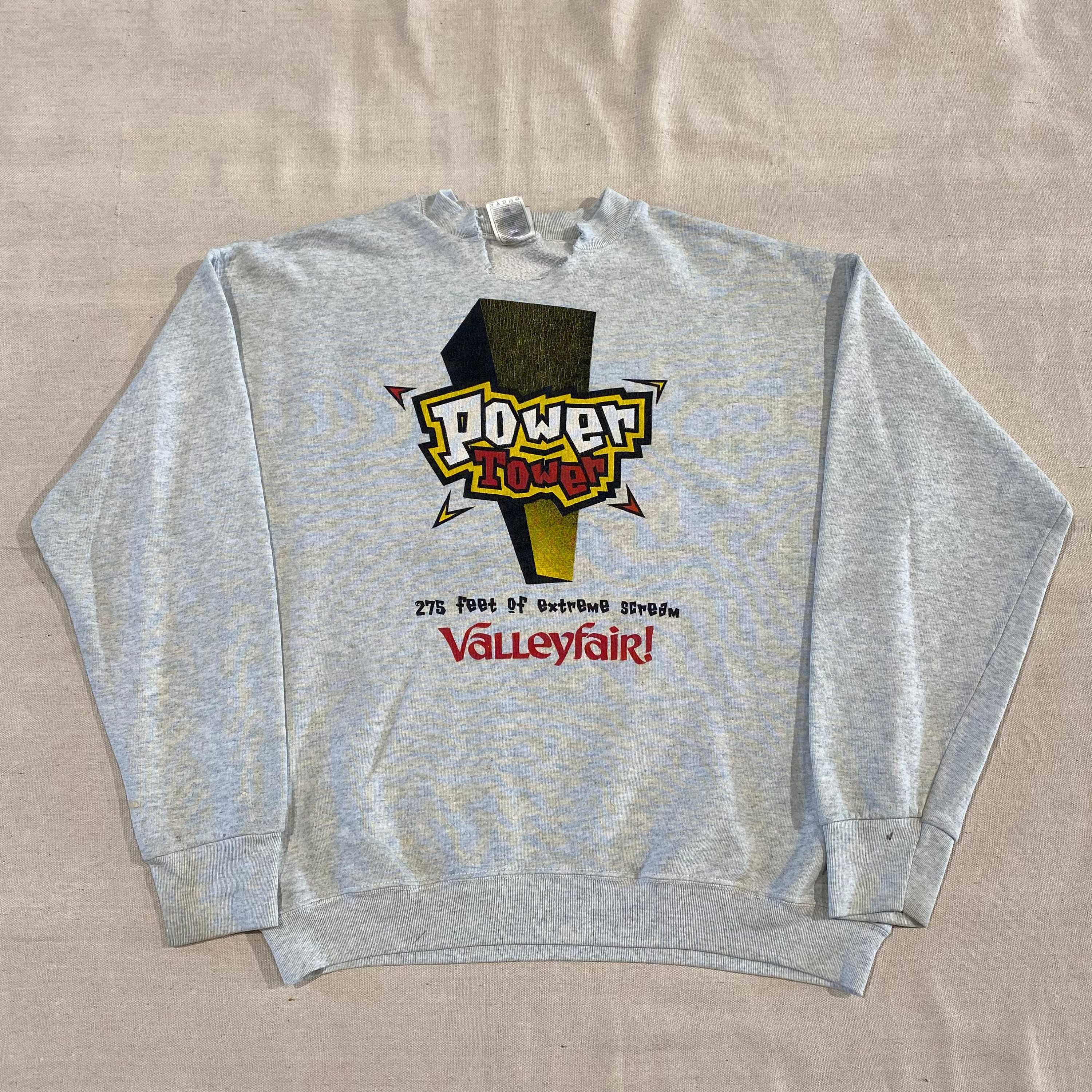 Vintage 90s Minnesota Valleyfair “power Tower” Crewneck