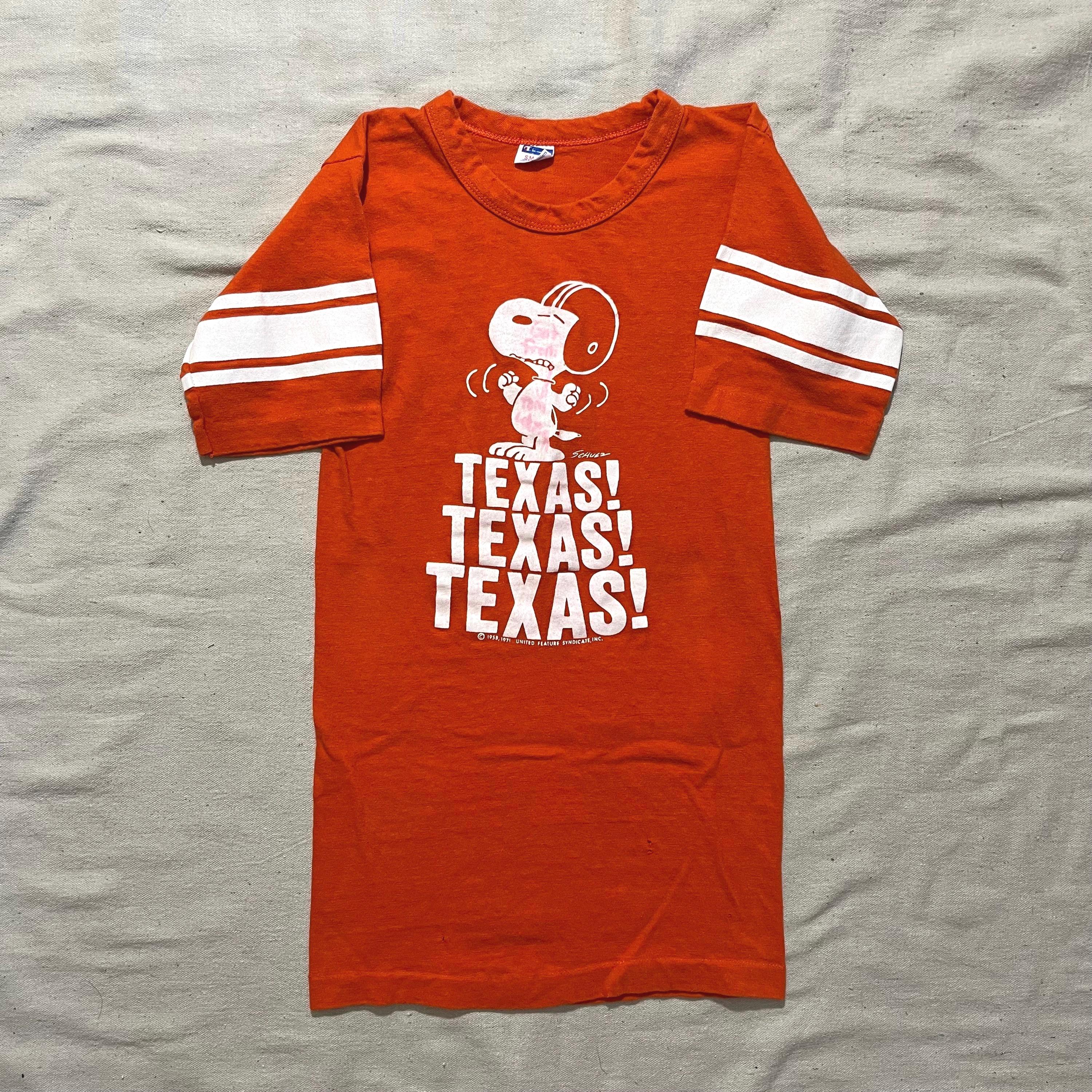 Vintage 70s Champion Peanuts Snoopy Texas Longhorns Jersey - Size