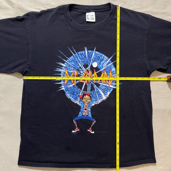 Vintage 1992 Def Leppard Tour T-shirt: Pushead Graphic, Black XL