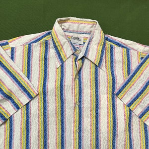 Vintage 80s/90s Hathaway Striped and Patterned Button Down Shirt Medium