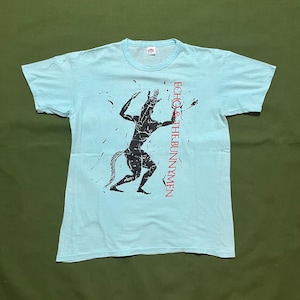 Vintage 80s Echo and the Bunnymen Music Band Tour Graphic T-shirt 
