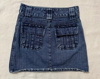 Minifalda vaquera Route 66 vintage de los años 2000, talla 8, para