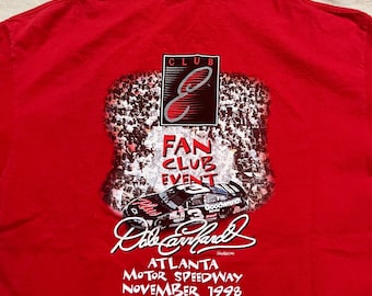 Maglietta vintage anni '90 della gara di Atlanta di Dale Earnhardt in Nascar (XXL)
