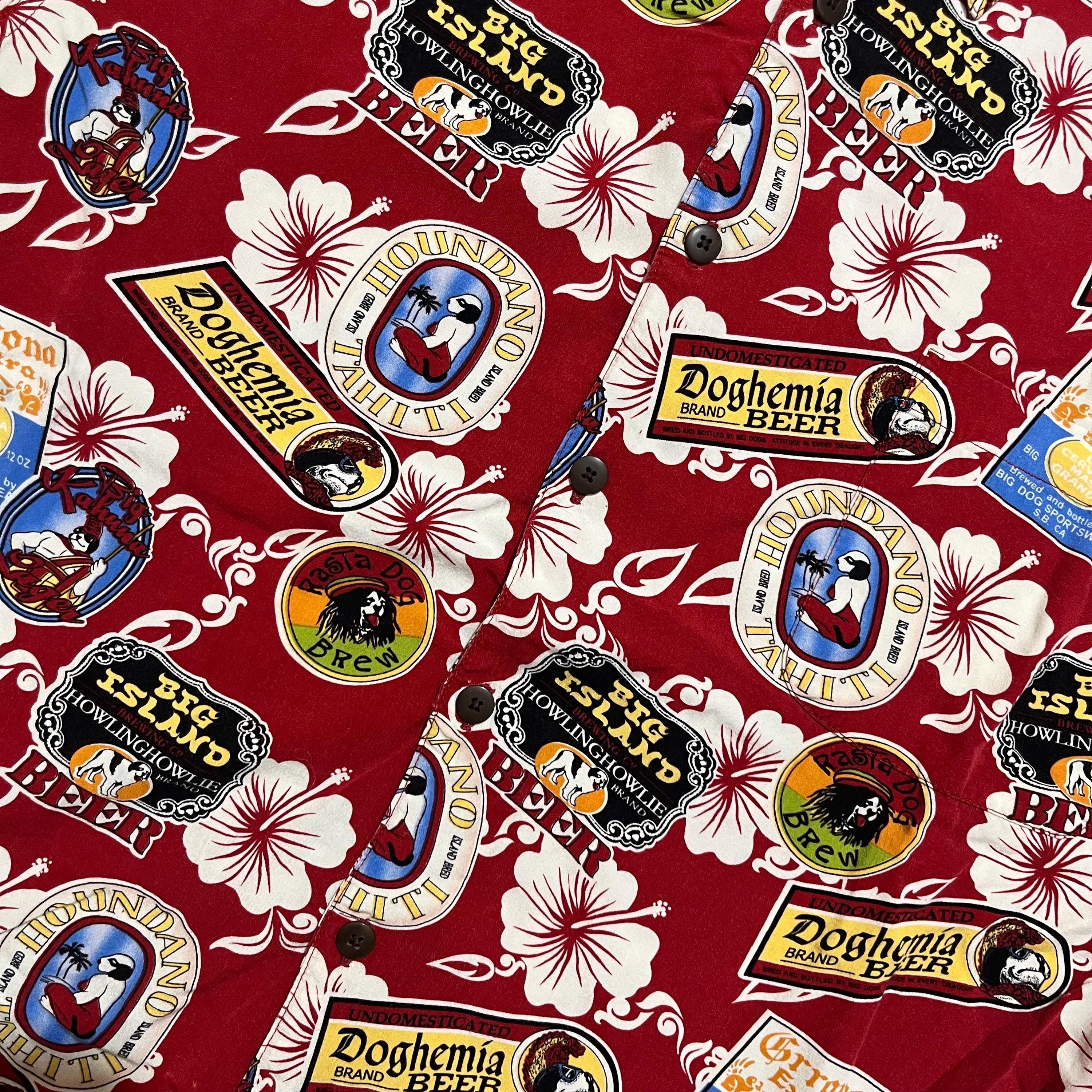Chemise bière vintage années 90 Red-Dog L/XL 23x26 blanche Lager - eBay
