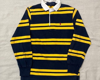 Vintage 80s/90s Polo Ralph Lauren Striped Rugby Shirt Youth Large/Adult XS