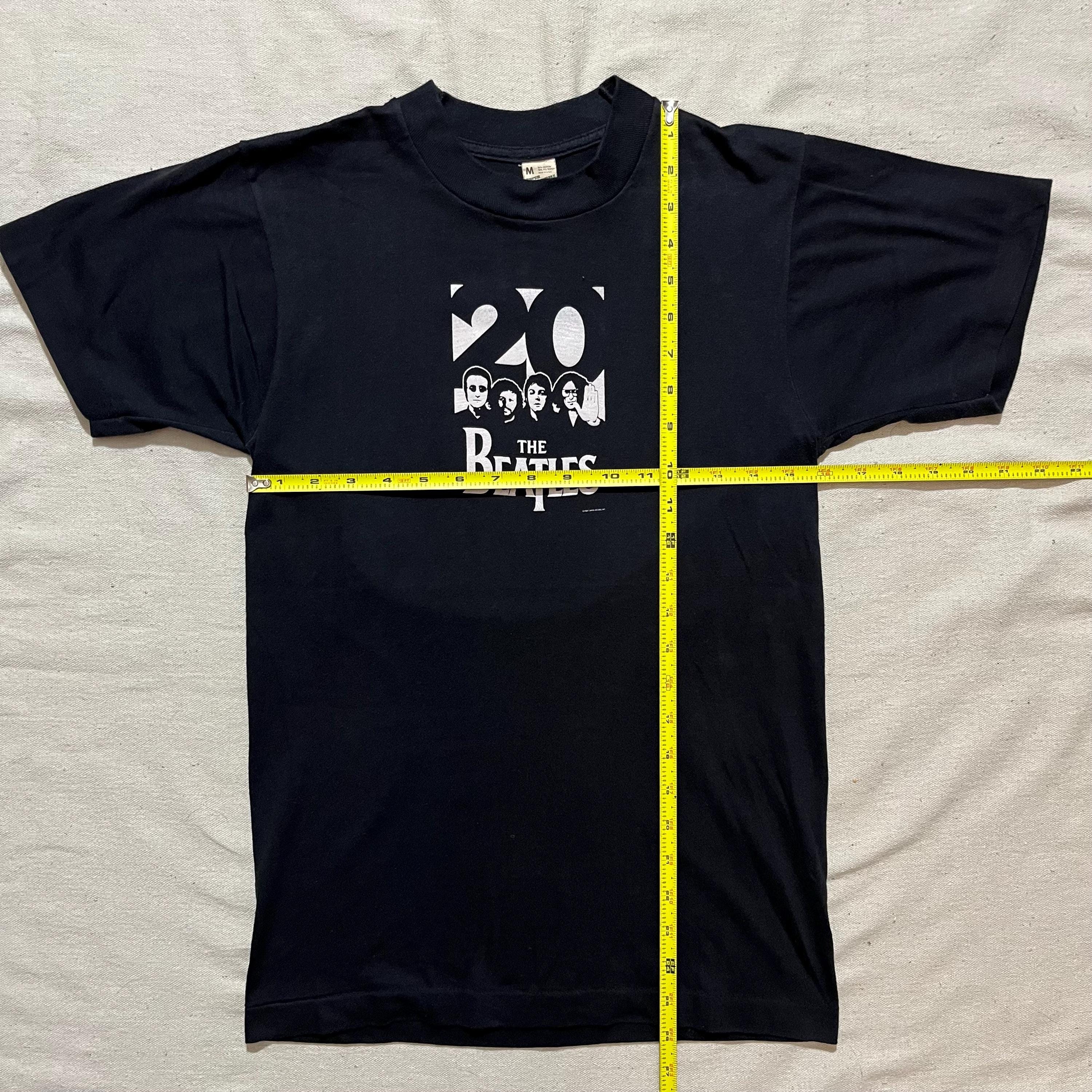 Vintage 80s the Beatles 20th Anniversary Graphic T-shirt Black