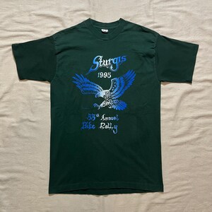 Vintage 90s Sturgis Rally T-Shirt: Harley Davidson Biker Eagle Graphic