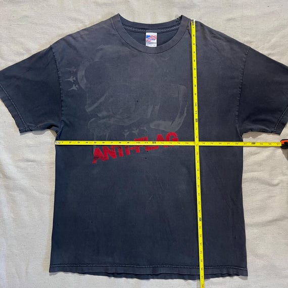 Vintage 00s Y2K Anti Flag Punk Rock Band Distressed Faded Graphic