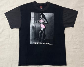 fashion victim betty page tシャツ 90s Fashion Victim Betty Page 1997 Vintage T-Shirt Tee 1990s