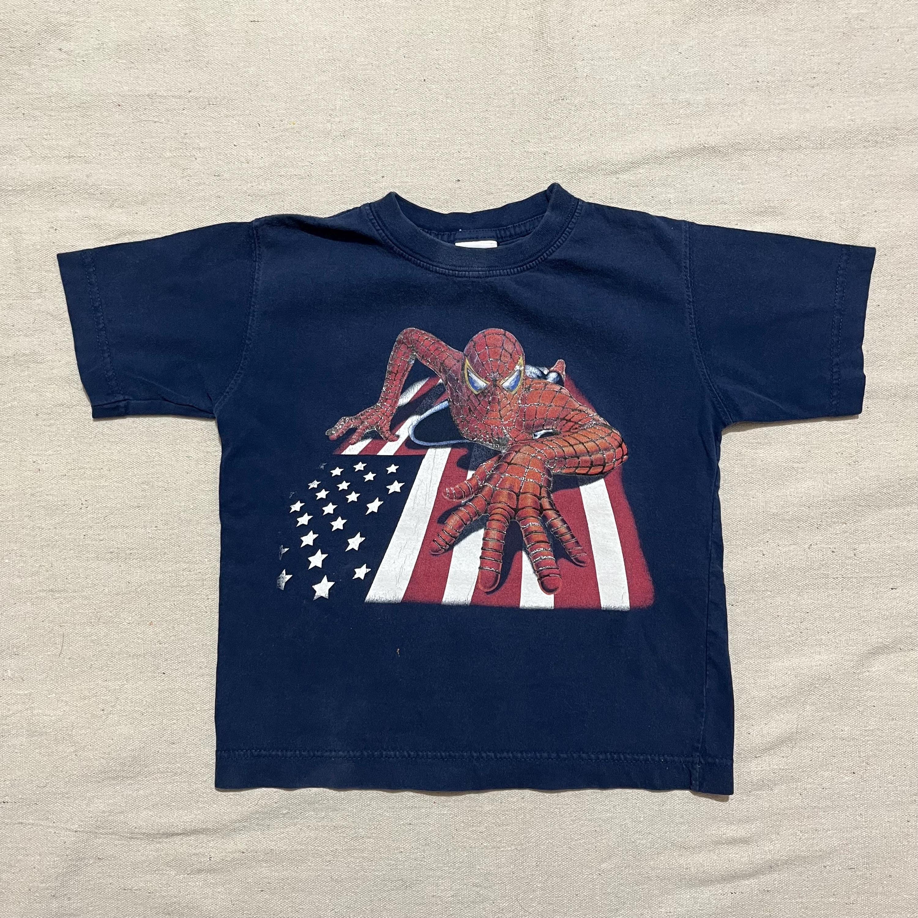 ヴィンテージ Y2K スパイダーマン アメリカ国旗 グラフィック T シャツ