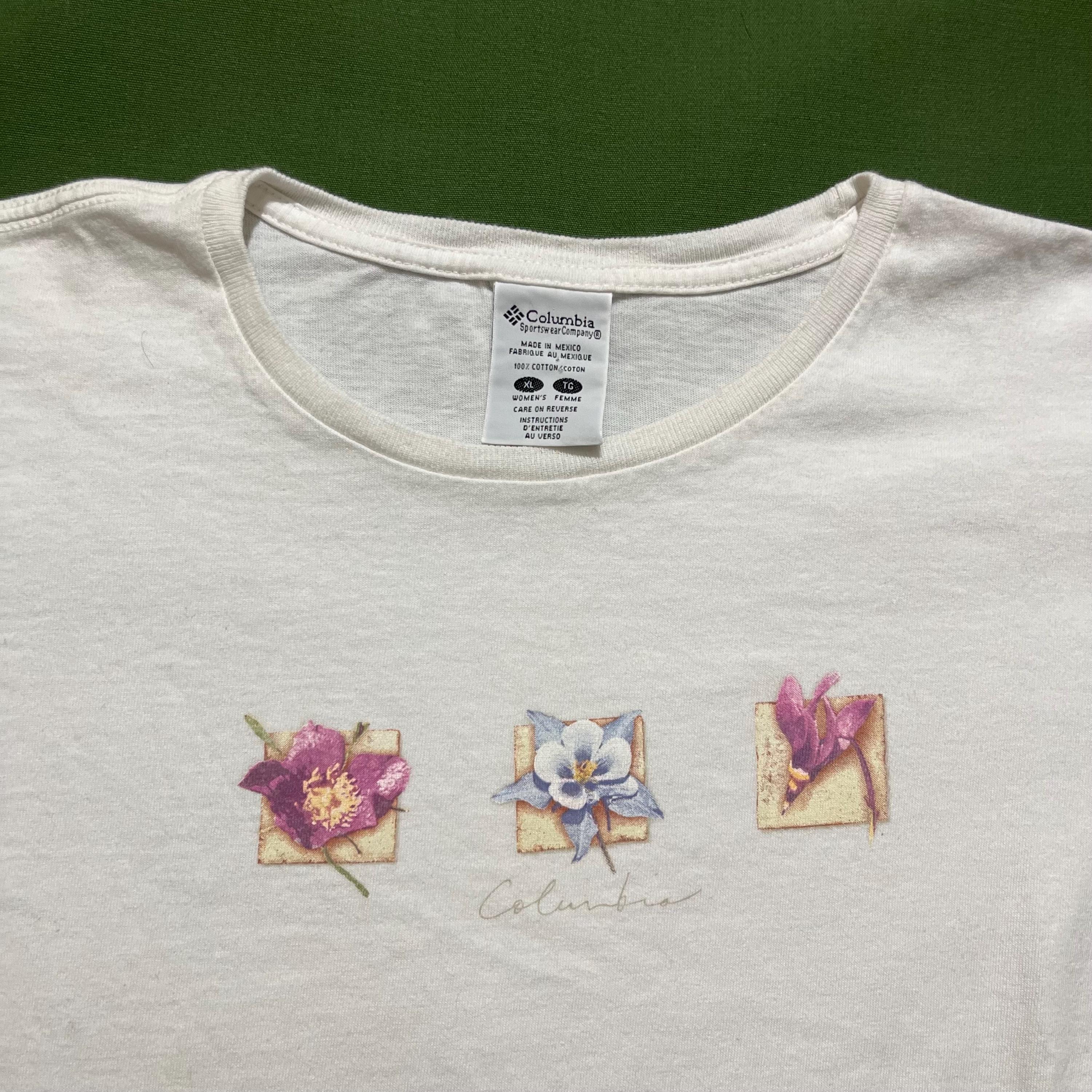 Vintage 00s Y2K Women's/femme Columbia Sportswear Floral Flower