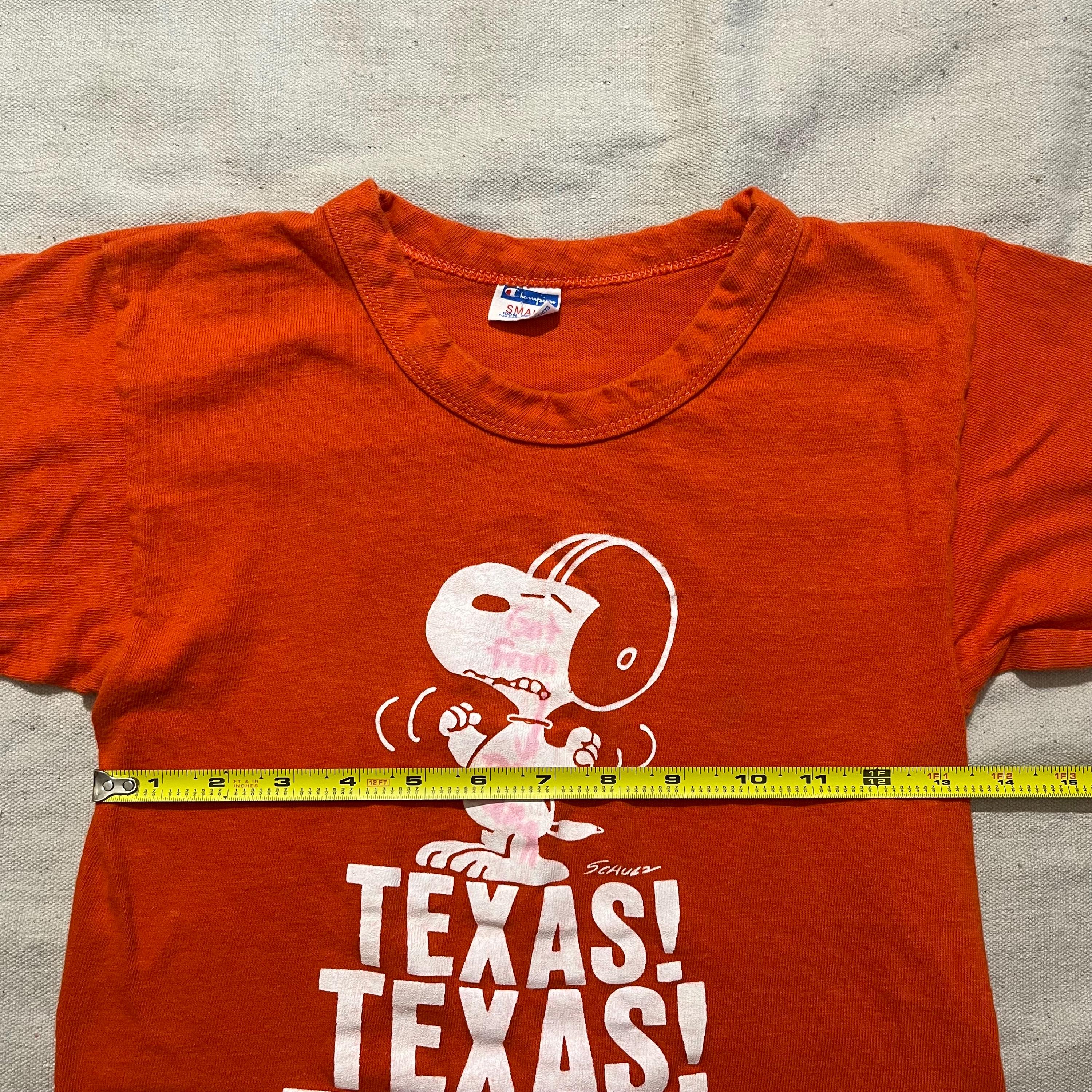 Vintage 70s Champion Peanuts Snoopy Texas Longhorns Jersey - Size