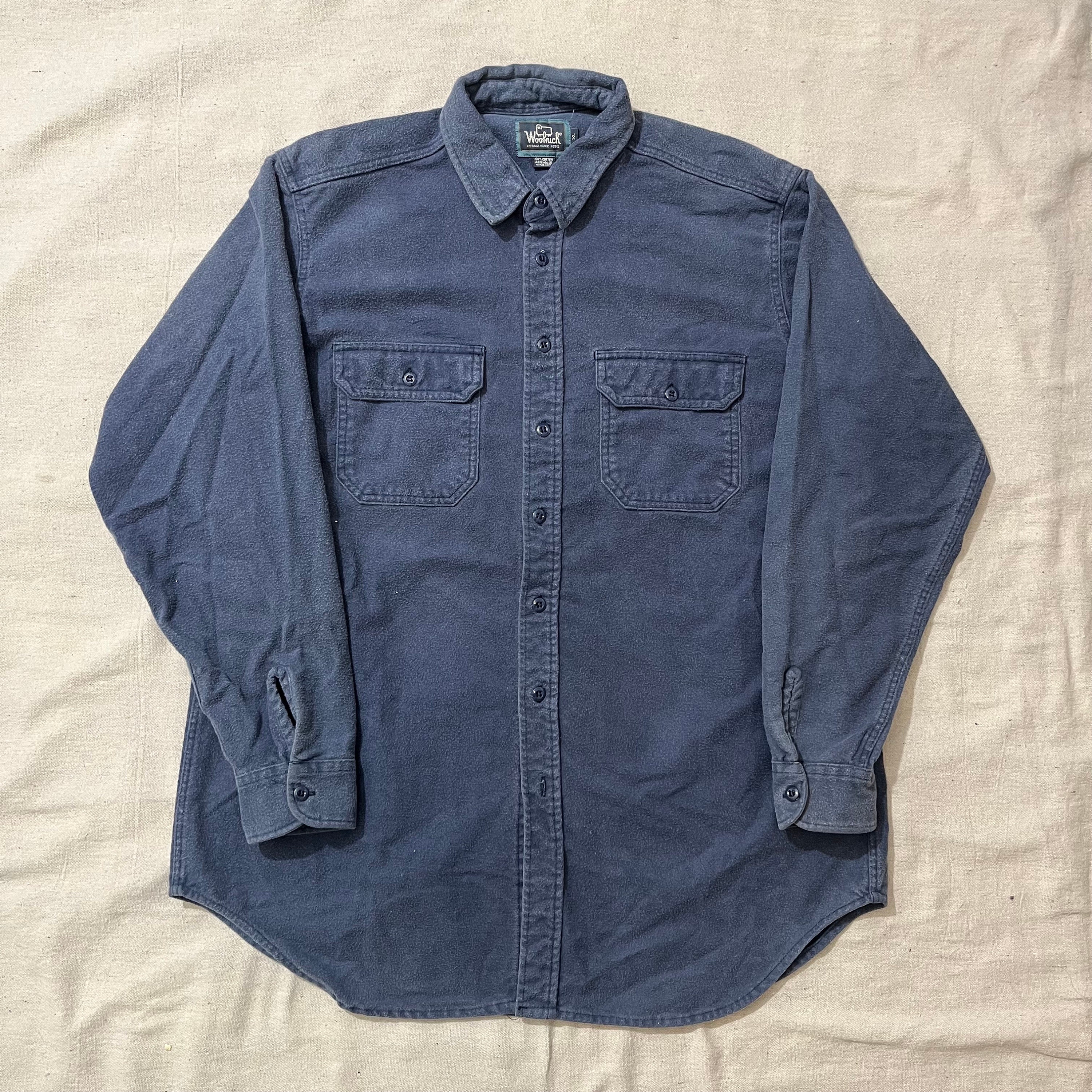 Vintage 90s Woolrich Shammy Chamois Cotton Button Down Flannel