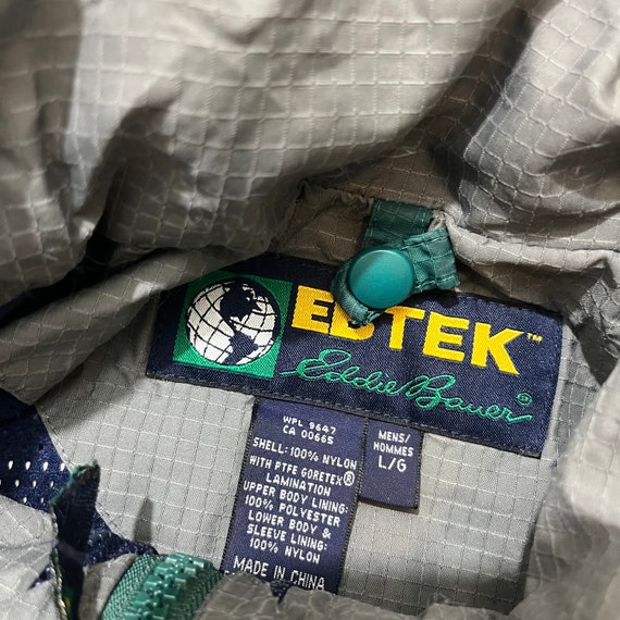 Vintage 90s Goretex Eddie Bauer Ebtek Parka Jacket Blue/green