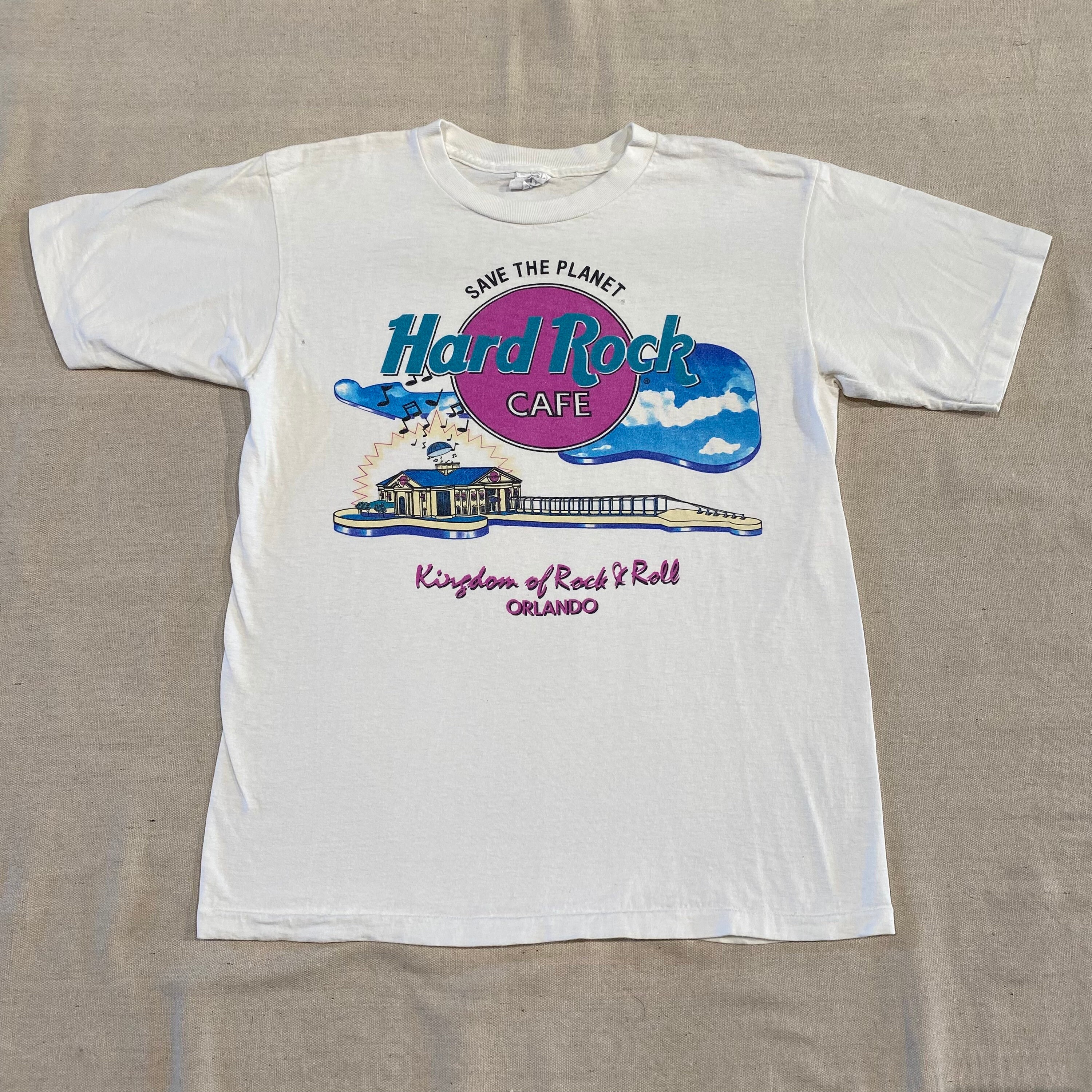 HardRockCAFE ORLANDO ヴィンテージT 90s 袖裾シングル
