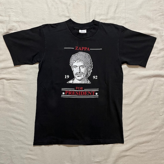 Vintage 90s Frank Zappa for President Rock Band Graphic T-shirt