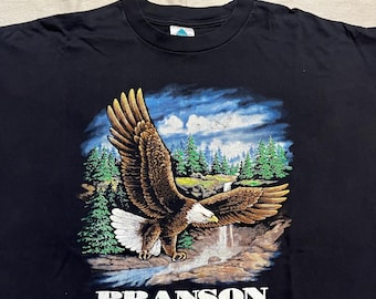 Vintage 90-tals Branson Missouri Bald Eagle Graphic T-shirt (XXL)