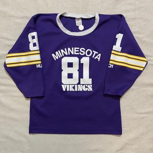 Camiseta de manga larga de Anthony Carter de los Minnesota Vikings de la NFL para niños y jóvenes, de los años 80 y 90, color morado, talla mediana