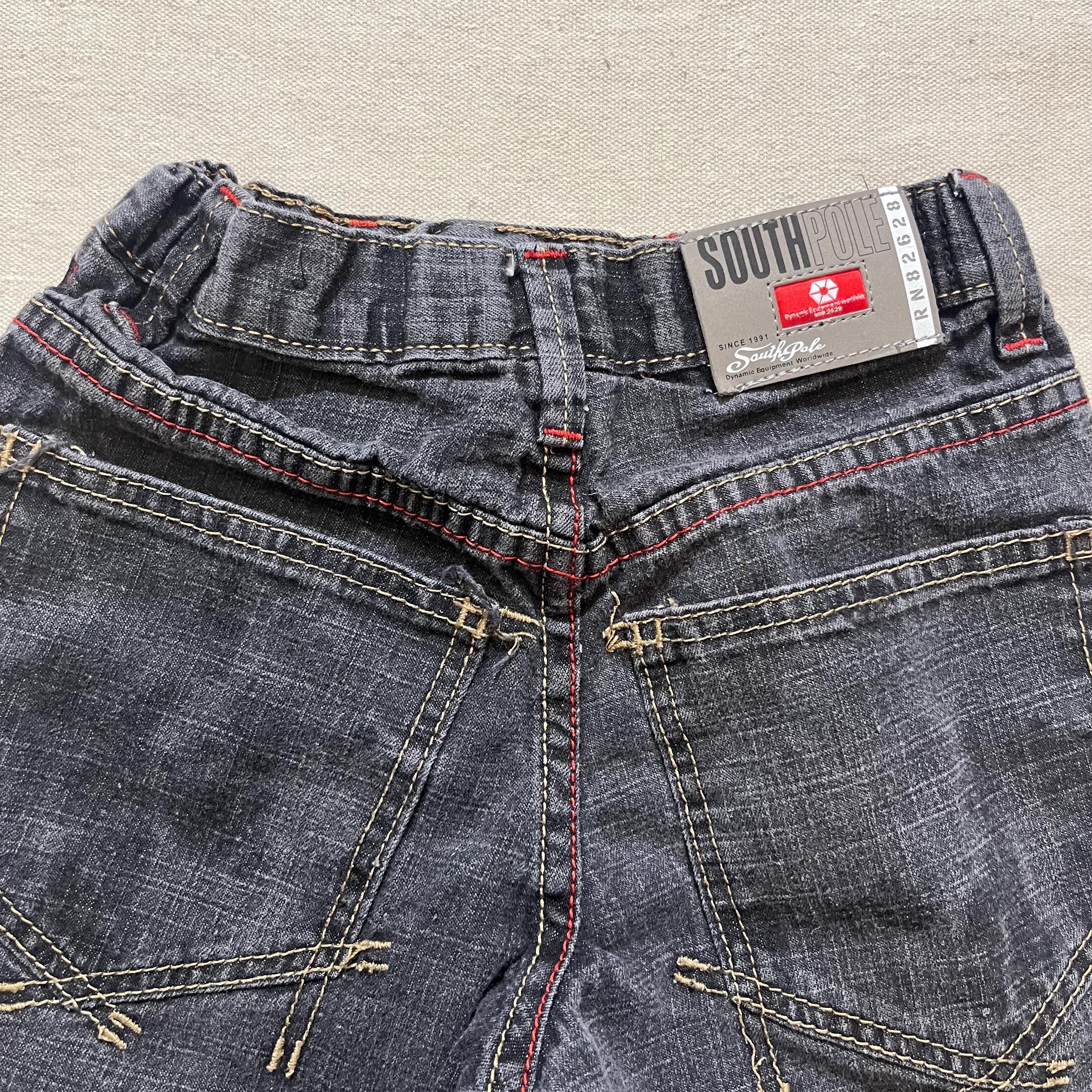 Vintage 00s Y2K Kids Youth Southpole South Pole Jean Shorts