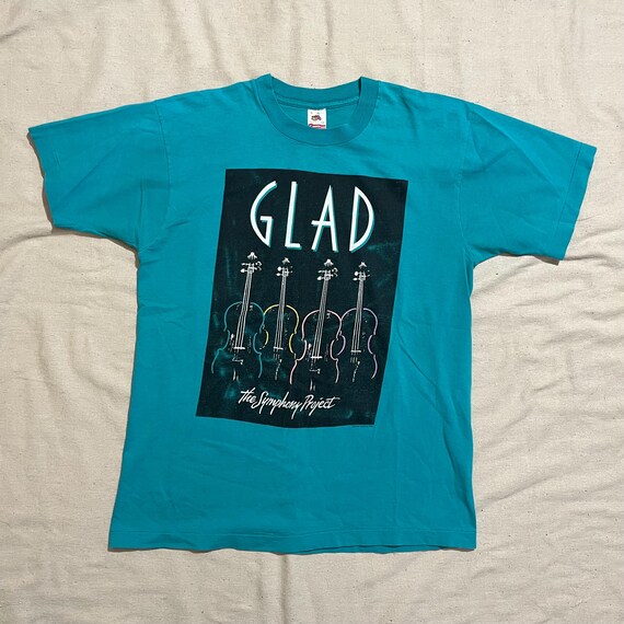 Vintage 90s Glad the Symphony Project Band T-shirt - Teal XL - Etsy