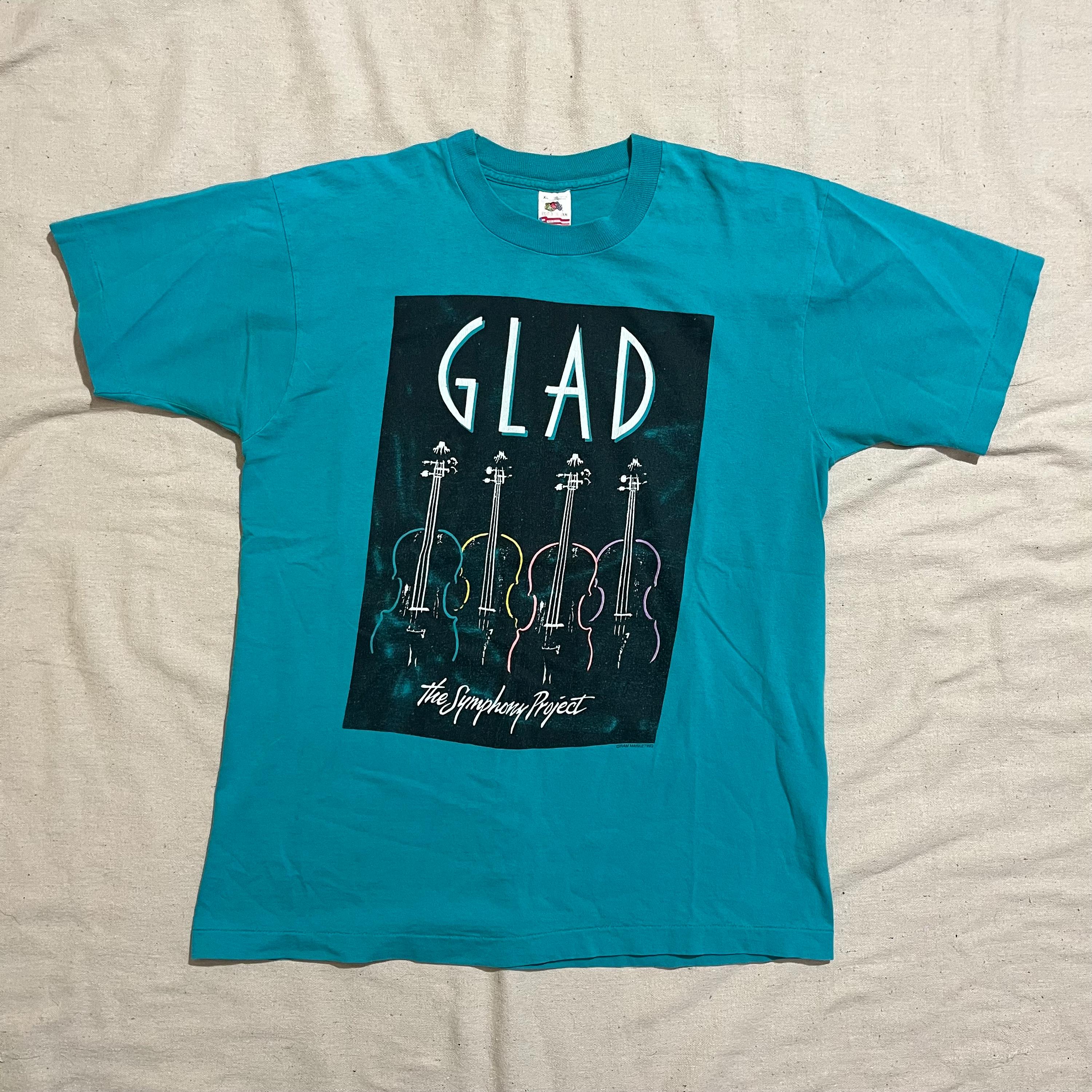Vintage 90s Glad the Symphony Project Band T-shirt - Teal XL - Etsy