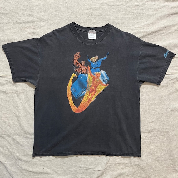 Vintage 90s Marvel Comics Graphitti Fantastic Four Graphic Tshirt 